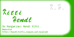 kitti hendl business card